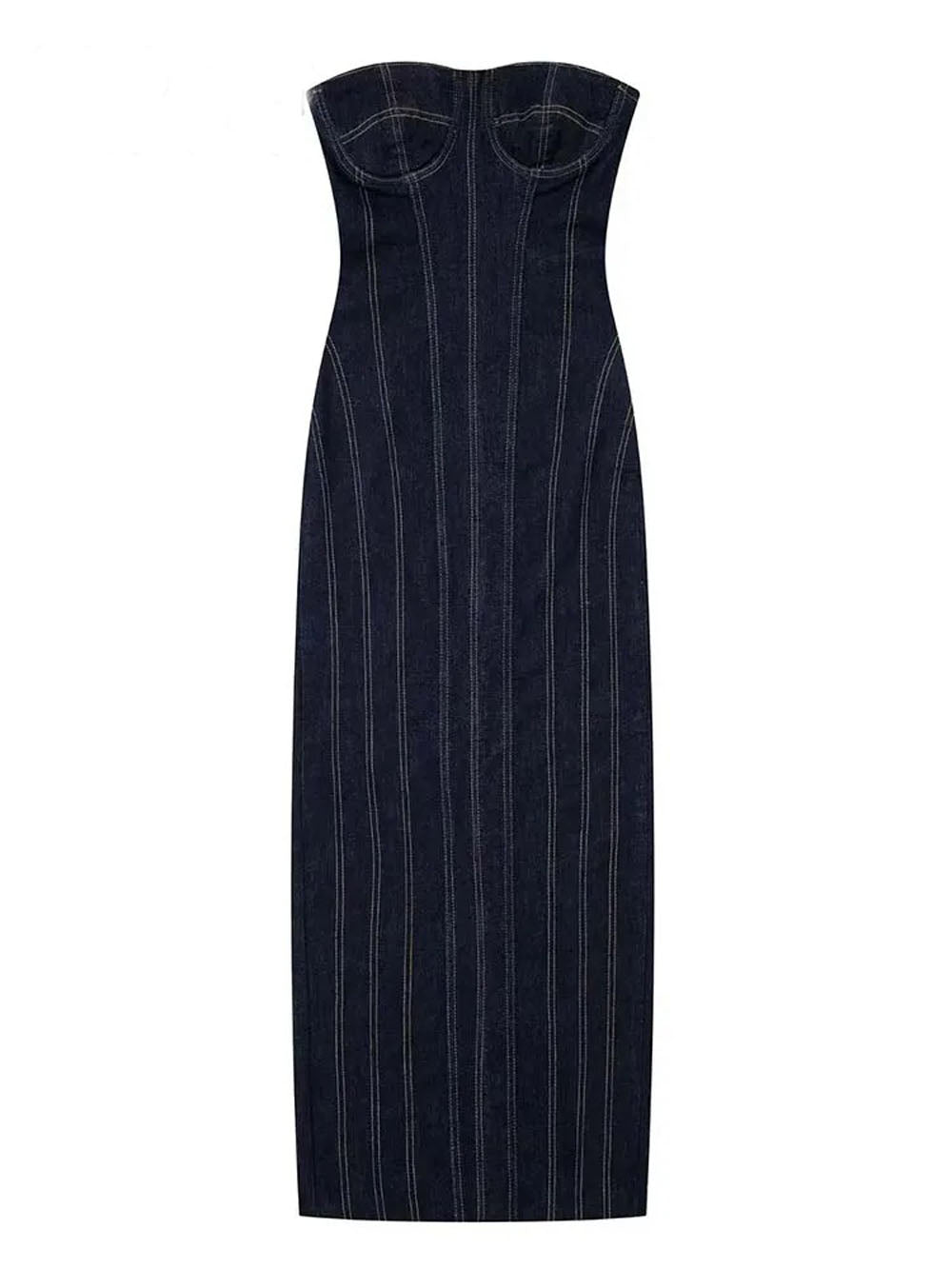 Maeve Denim Midi Dress Black / Xs Maeve Denim Midi Dress Black / Xs