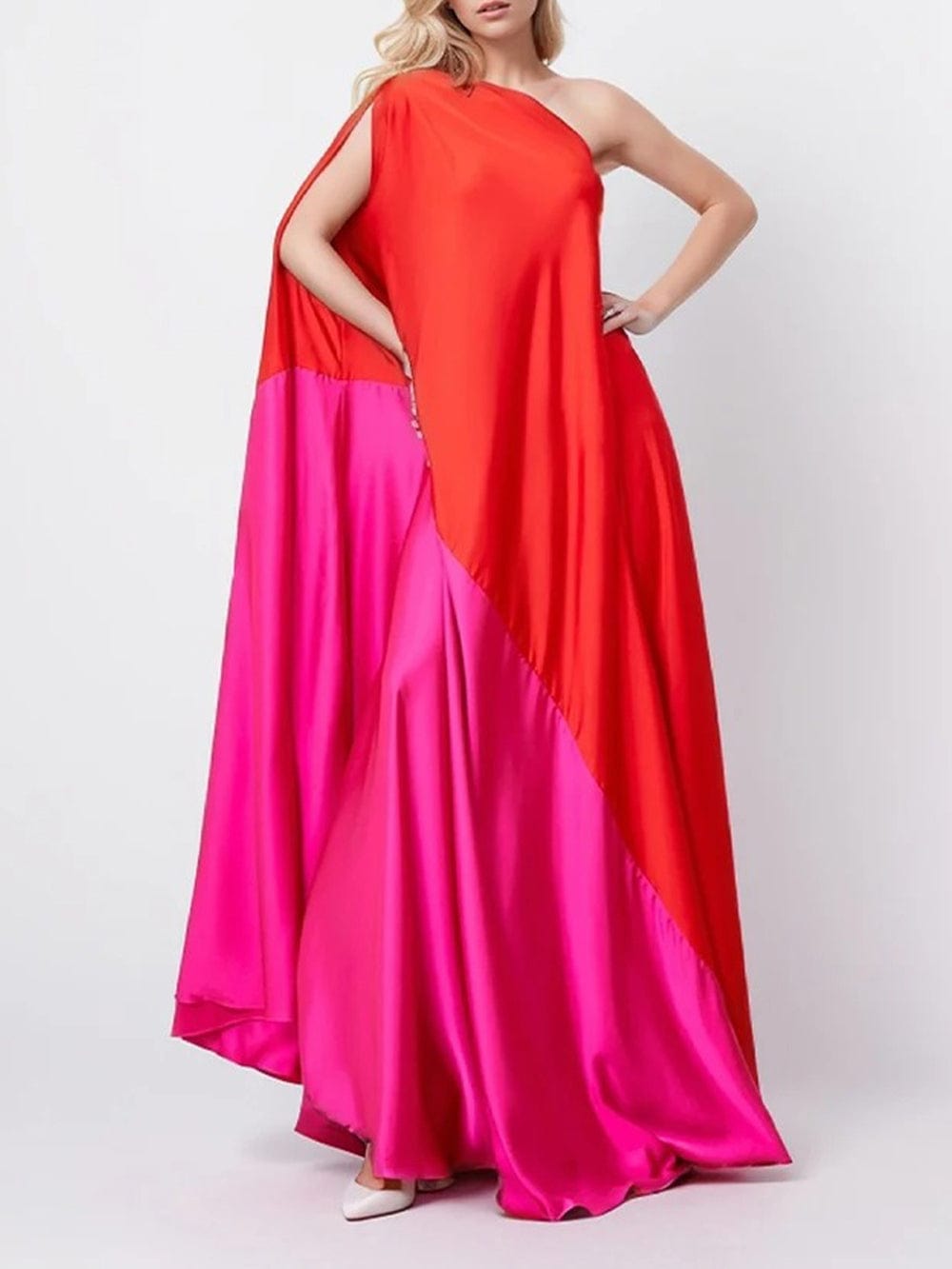 Barbie Sleeveless Casual Irregular Maxi Dress Red / S Barbie Sleeveless Casual Irregular Maxi Dress Red / S