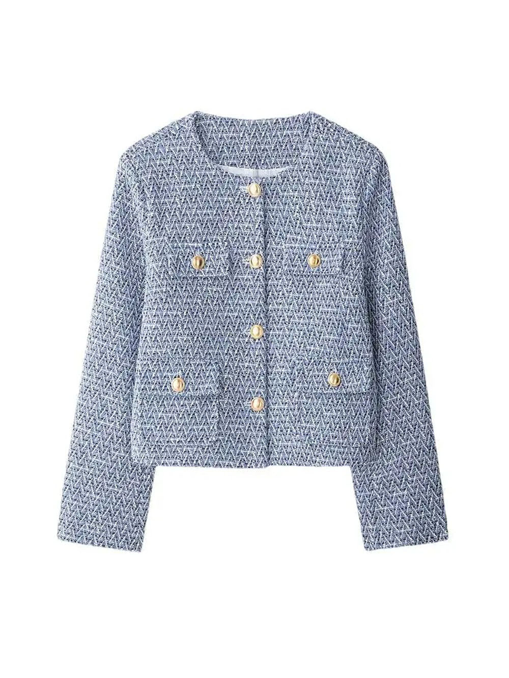 Charlotte Tweed Cropped Button Jacket – Fashion Pov