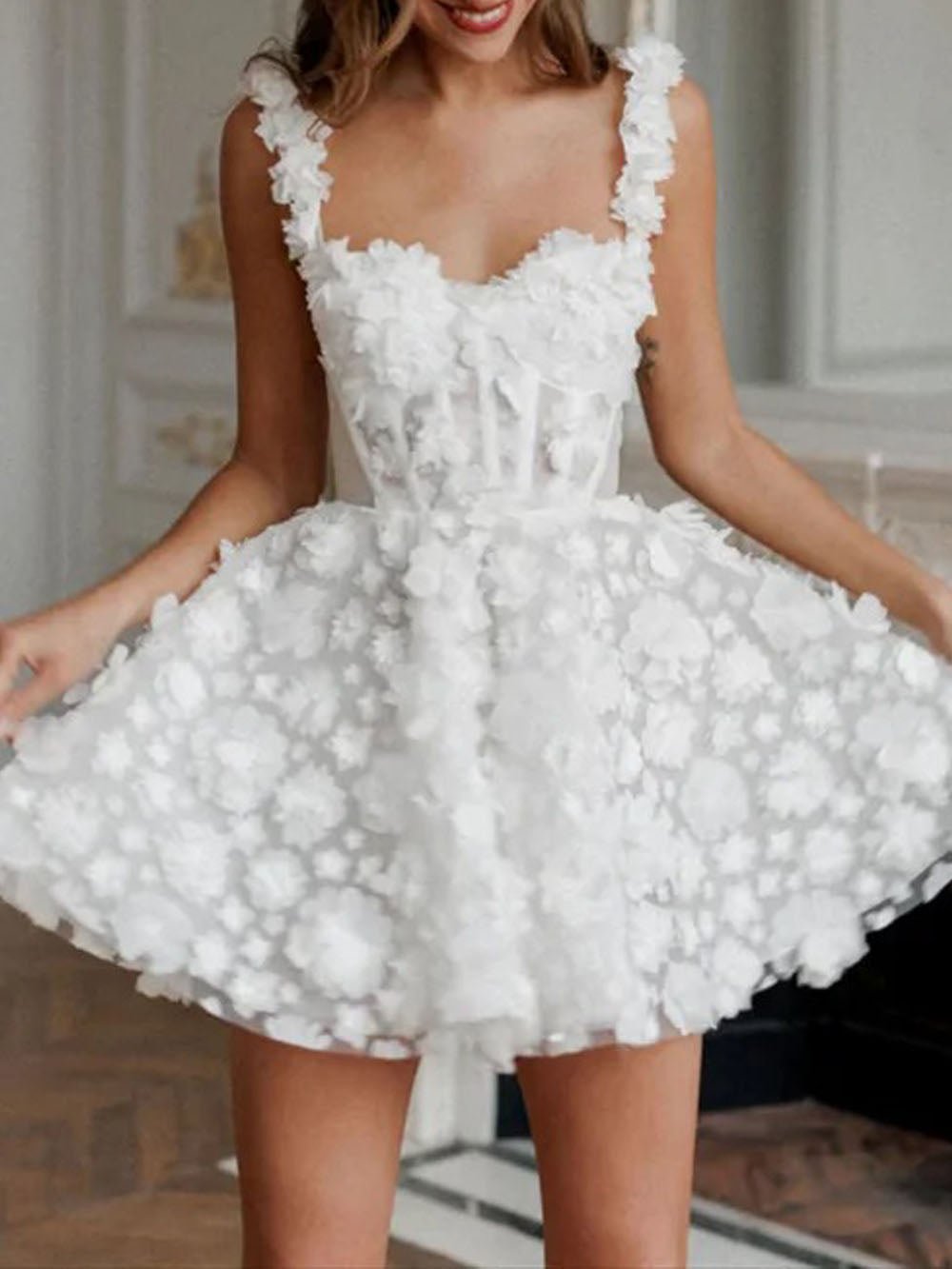Clementine Lace Mini Dress White / 10 Clementine Lace Mini Dress White / 10