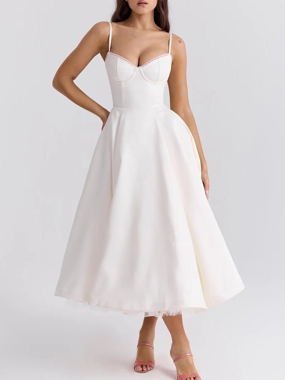 Madeline Backless Midi Dress White / S Madeline Backless Midi Dress White / S