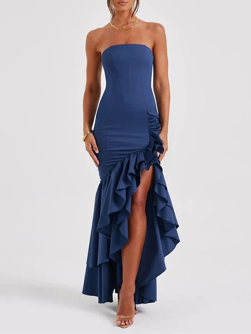 blue backless bodycon dress Dazzling Reputation Navy Blue Sequin Backless Bodycon Mini Dress