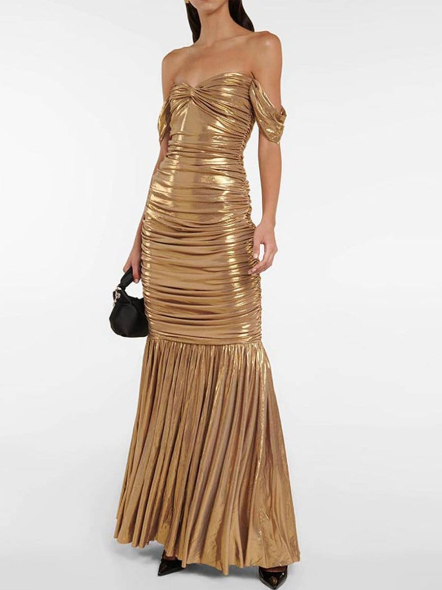 gold bodycon maxi dress Gold Sequin Maxi Dress