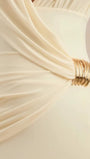 14Lucia Draped Hardware Gown Dress - Fashion Pov
