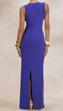 14Lucia Draped Hardware Gown Dress - Fashion Pov
