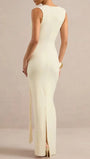 14Lucia Draped Hardware Gown Dress - Fashion Pov