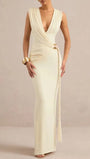 14Lucia Draped Hardware Gown Dress - Fashion Pov