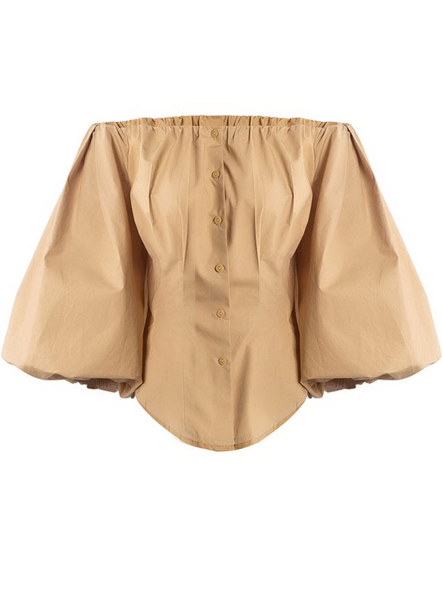 Clara Off Shoulder Lantern Sleeve Top