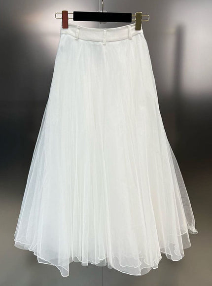 Monica Mesh Belt Skirt