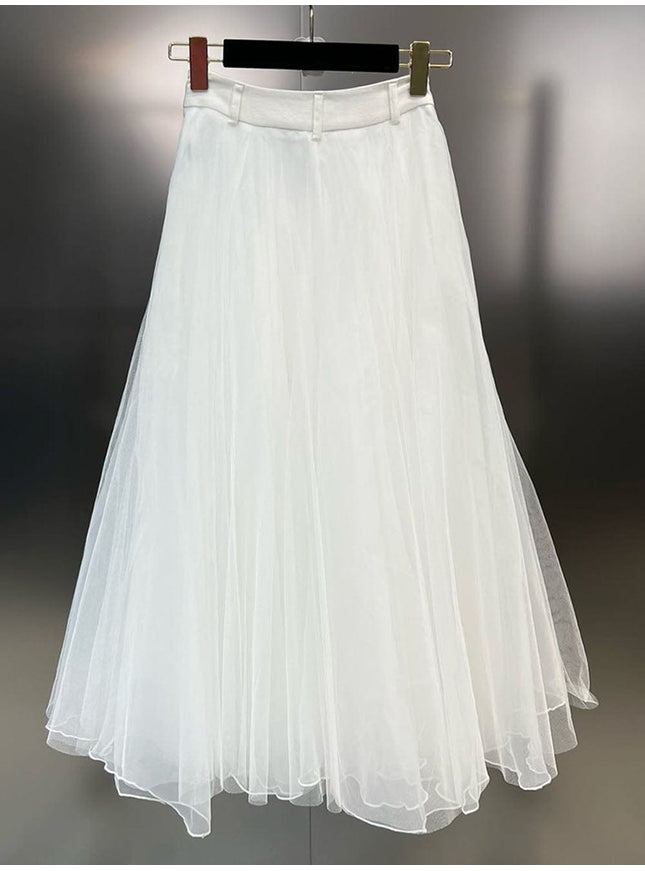 Monica Mesh Belt Skirt