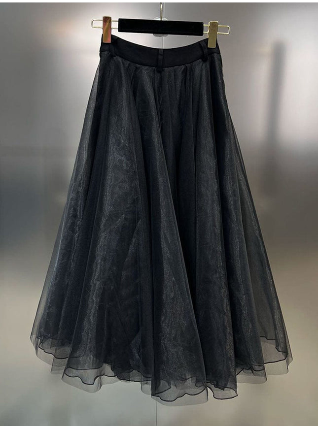Monica Mesh Belt Skirt