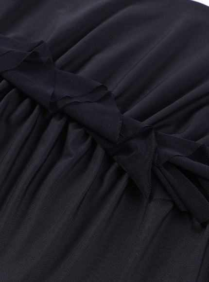 Faye Hollow Out Ruffle Mini Dress