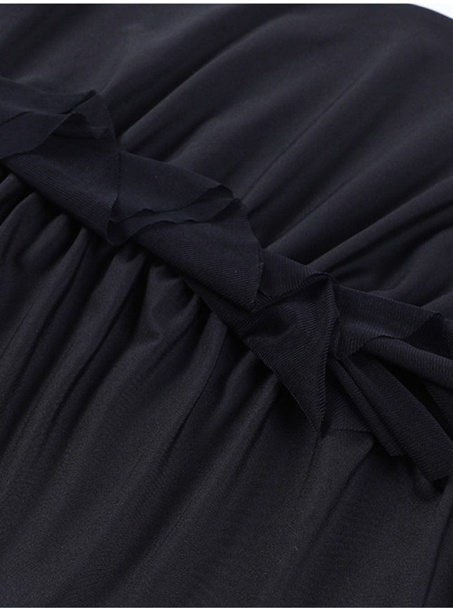 Faye Hollow Out Ruffle Mini Dress