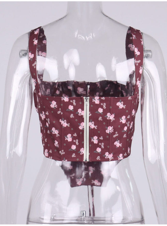 Irene Floral Backless Top