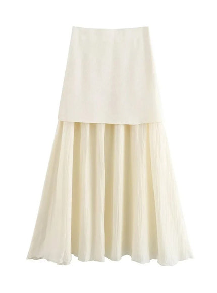 Aadhaya Golden Buttons Skirt & Top Set - Fashion Pov