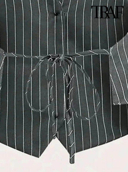 Aaleigha Backless Striped Top - Fashion Pov