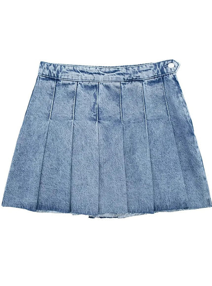 Aamilah Denim Mini Skirt - Fashion Pov