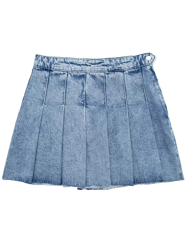 Aamilah Denim Mini Skirt - Fashion Pov