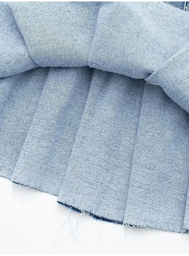 Aamilah Denim Mini Skirt - Fashion Pov