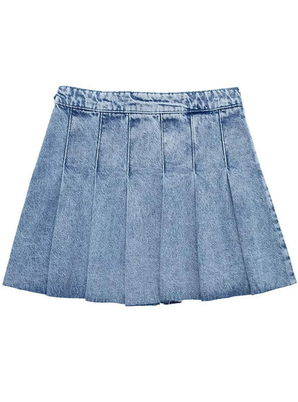Aamilah Denim Mini Skirt - Fashion Pov