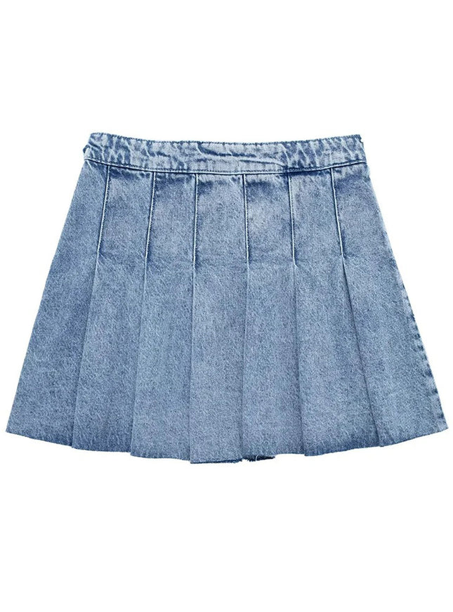 Aamilah Denim Mini Skirt - Fashion Pov
