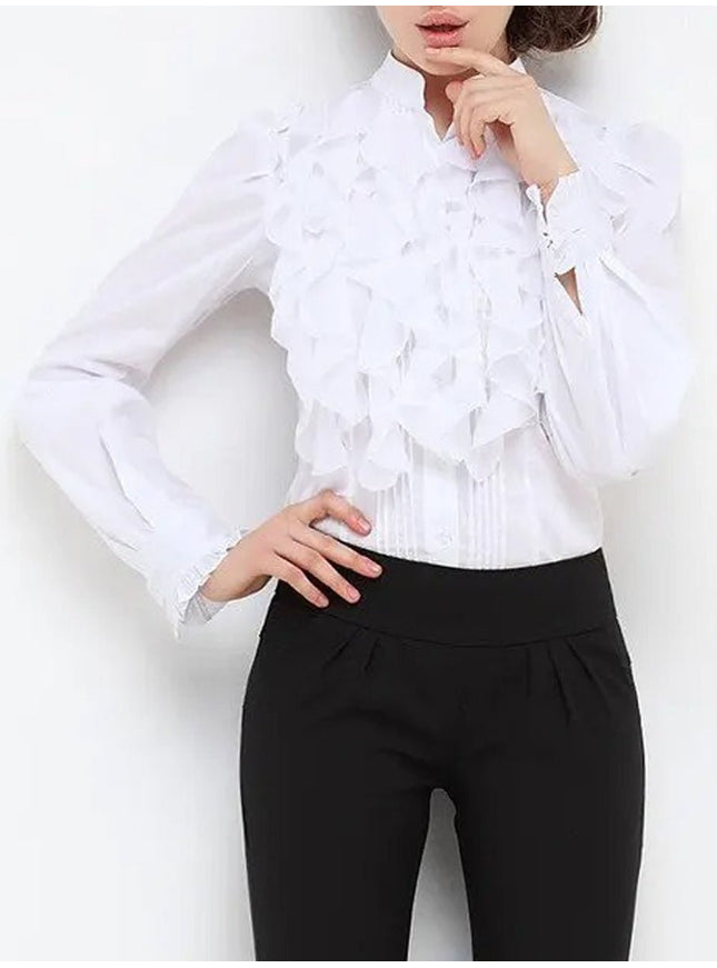 Aasees Ruffles Long Sleeve Top - Fashion Pov