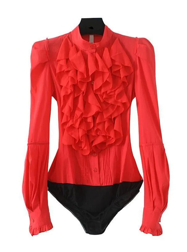 Aasees Ruffles Long Sleeve Top - Fashion Pov