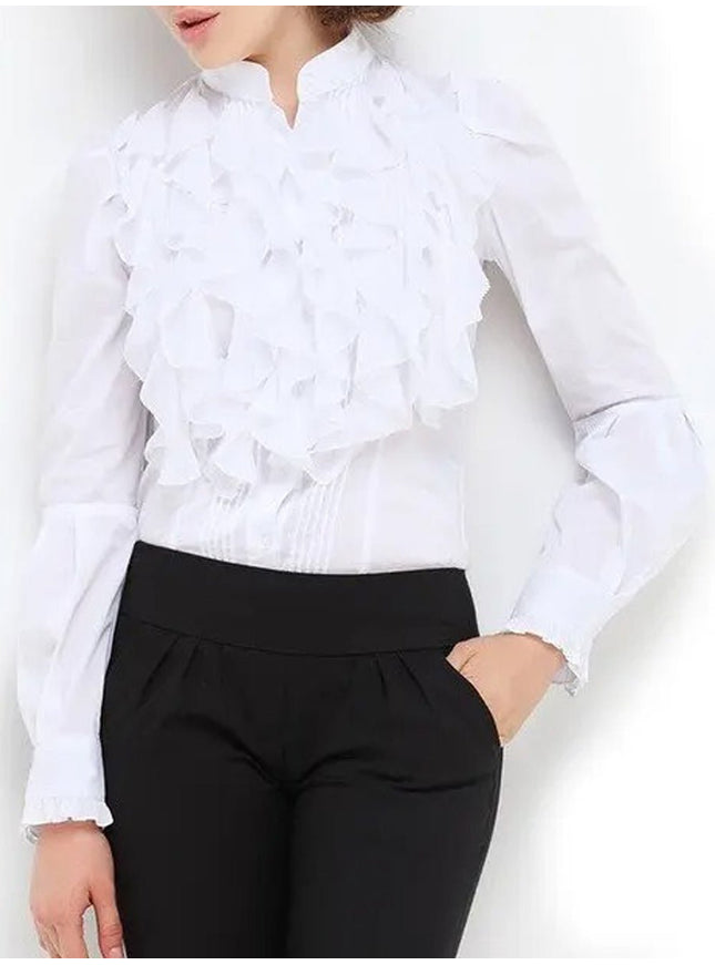 Aasees Ruffles Long Sleeve Top - Fashion Pov