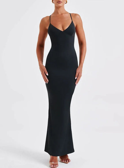 Abbey Backless Sleeveless Maxi Dress - Fashion Pov