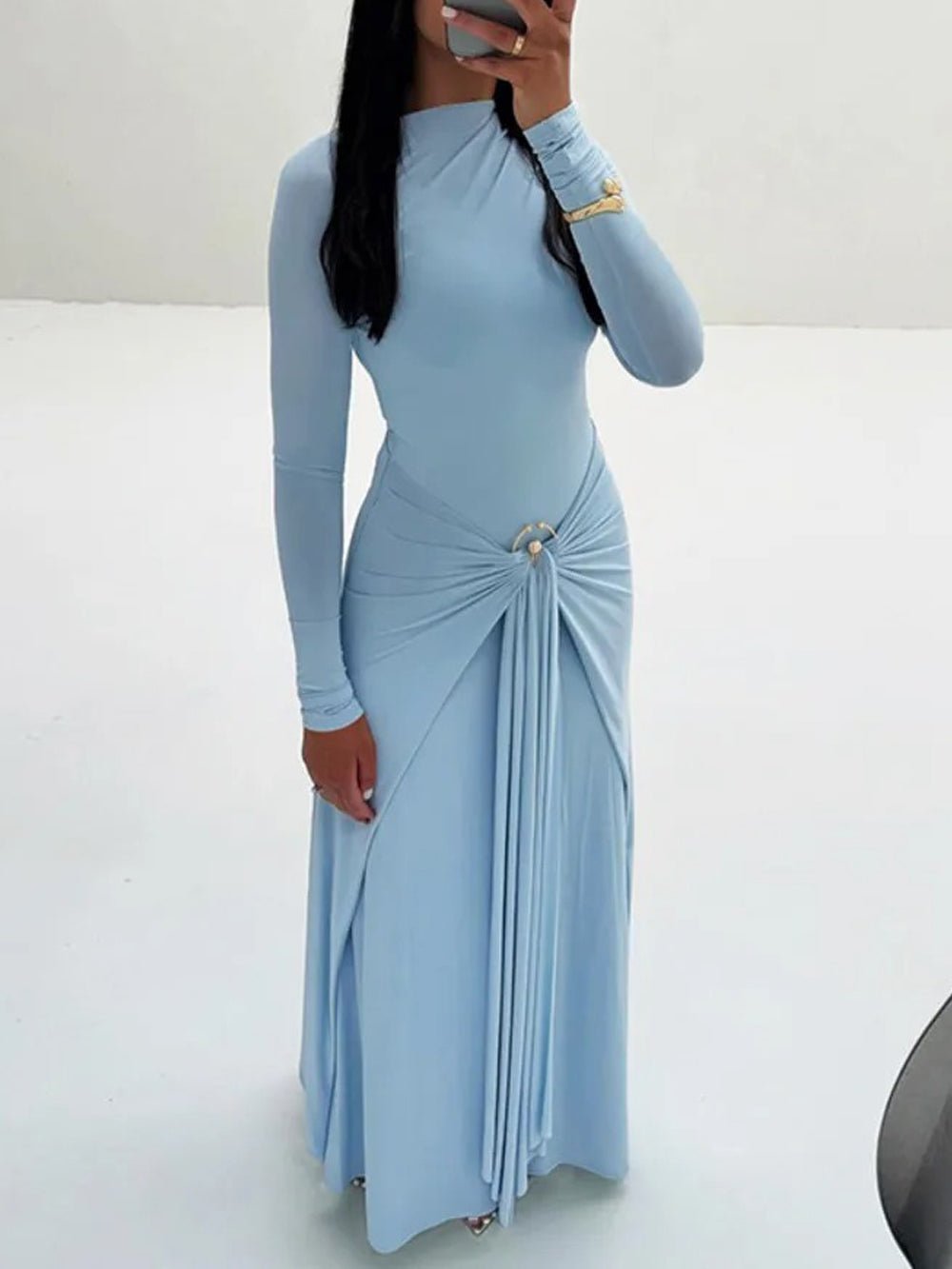 Adaline Bodycon Maxi Dress Blue / L