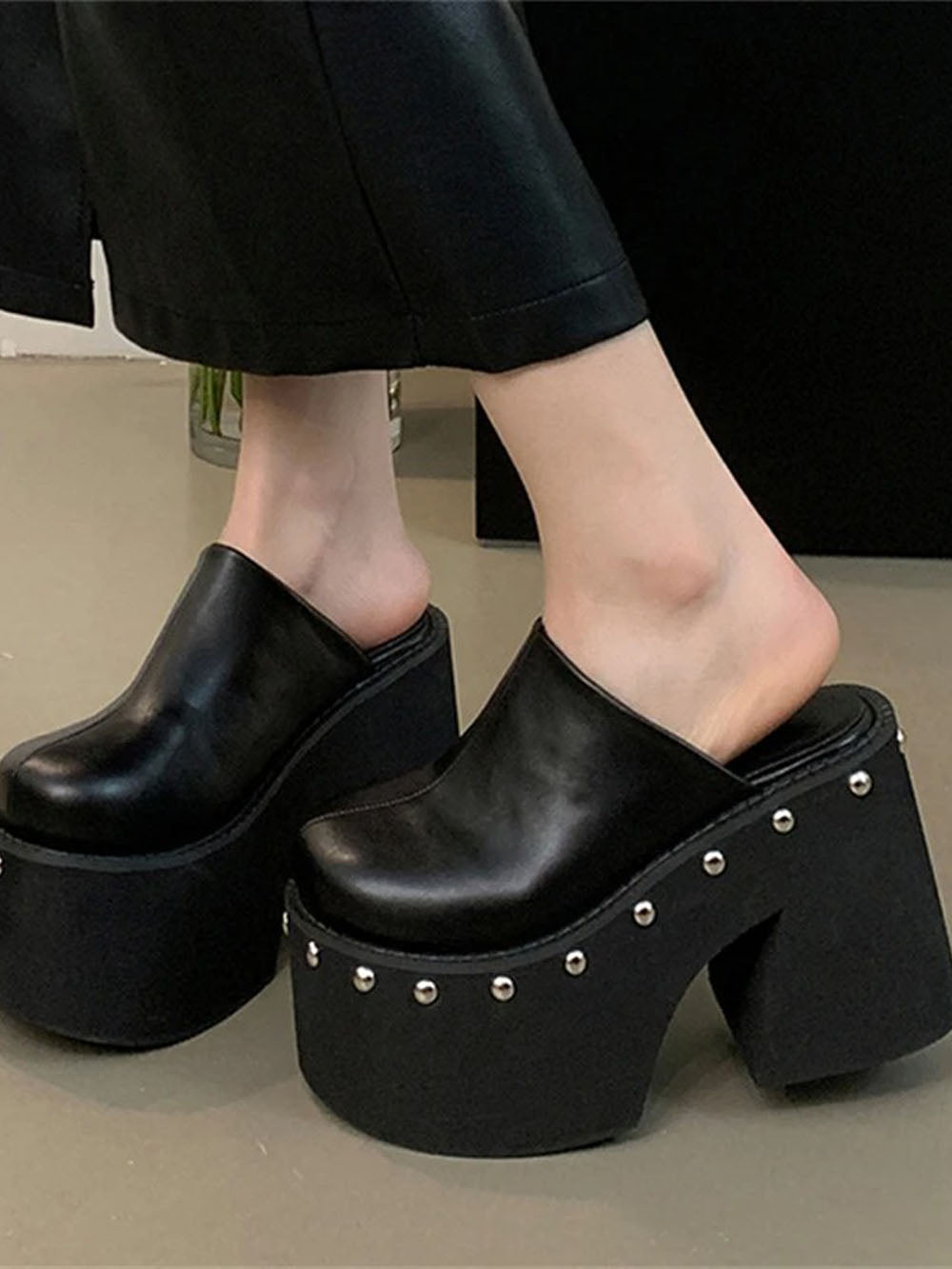 Adalyn Thick High Heel Shoe - Fashion Pov