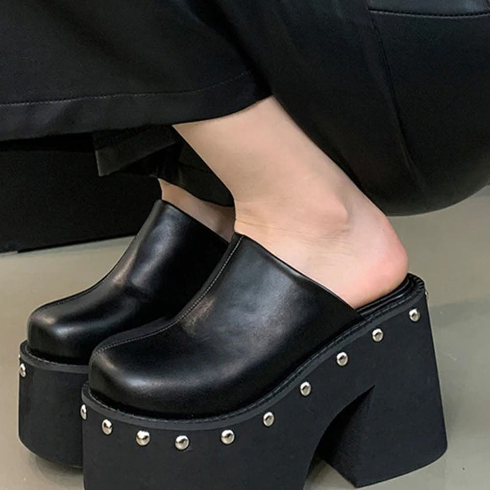 Adalyn Thick High Heel Shoe - Fashion Pov