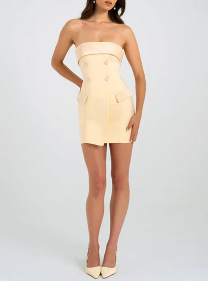 Adele Off Shoulder Backless Mini Dress - Fashion Pov