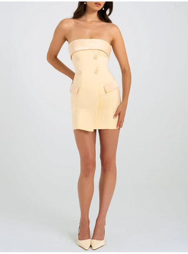 Adele Off Shoulder Backless Mini Dress - Fashion Pov