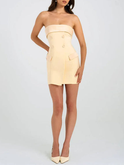 Adele Off Shoulder Backless Mini Dress - Fashion Pov