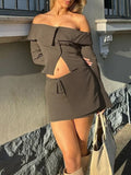 Adelina Off Shoulder Mini Skirt - Fashion Pov