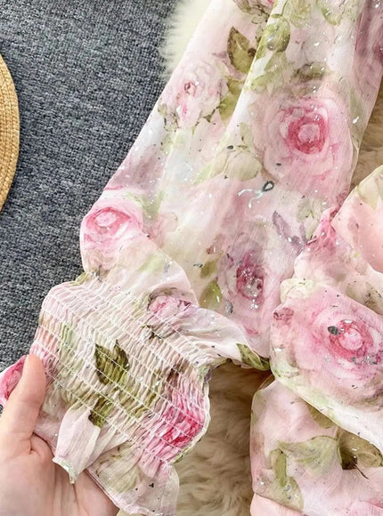 Adeline Ruffles Floral Bodycon Mini Dress - Fashion Pov