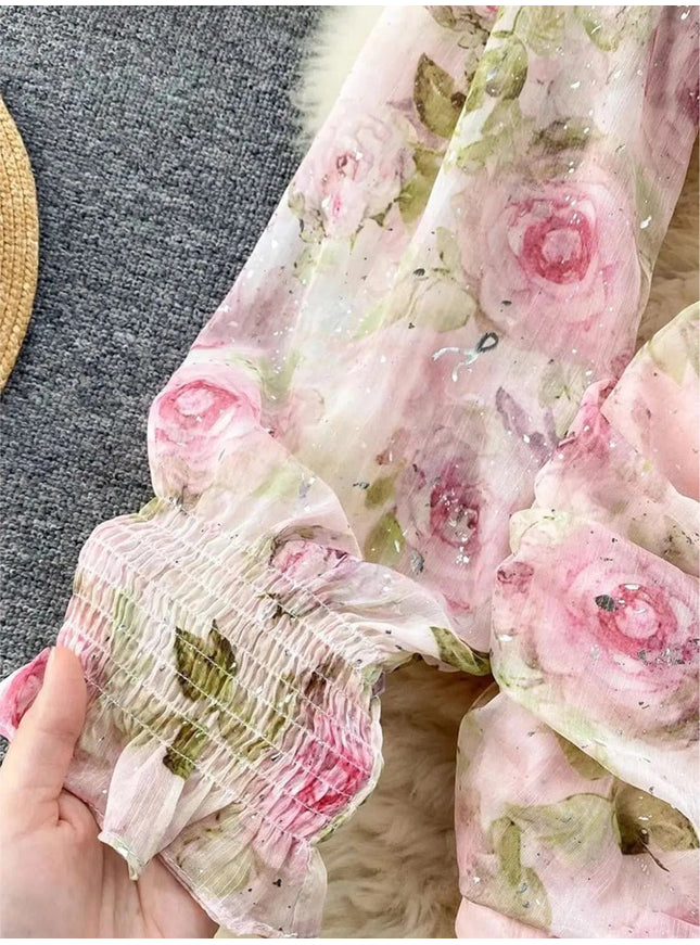 Adeline Ruffles Floral Bodycon Mini Dress - Fashion Pov