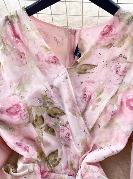 Adeline Ruffles Floral Bodycon Mini Dress - Fashion Pov