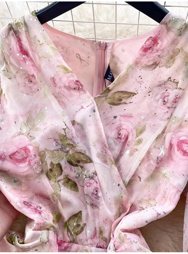 Adeline Ruffles Floral Bodycon Mini Dress - Fashion Pov