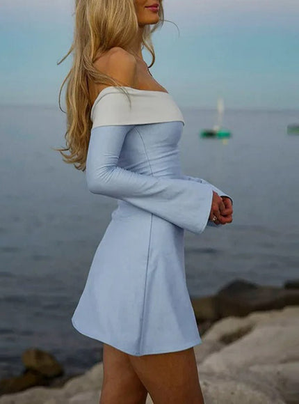 Adriela Off Shoulder Backless Mini Dress - Fashion Pov
