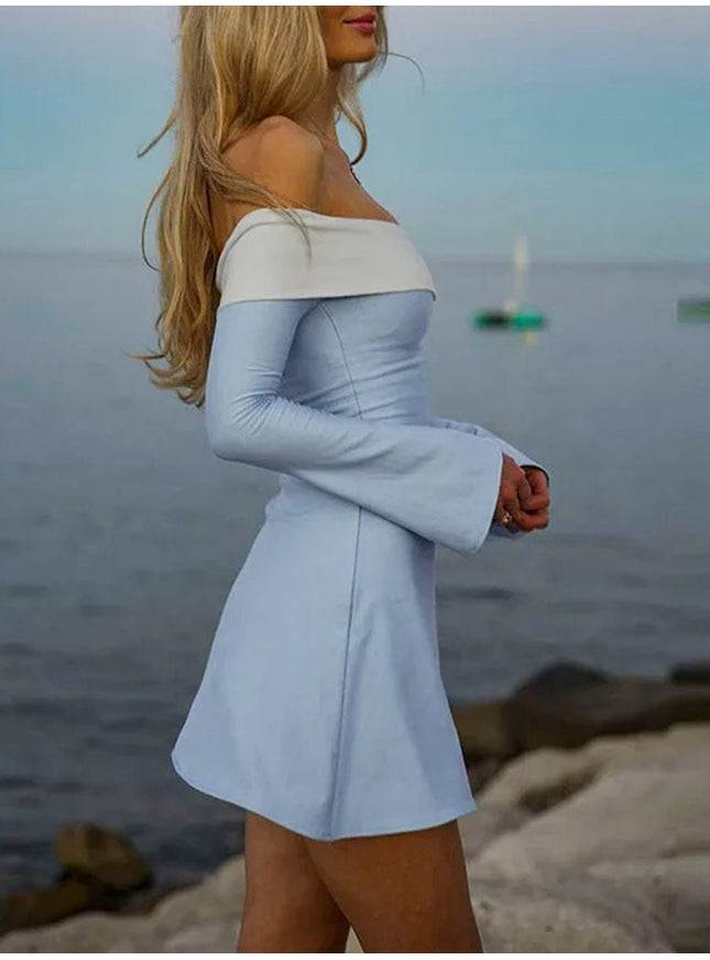 Adriela Off Shoulder Backless Mini Dress - Fashion Pov