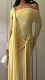 Adrienne Draped Off - Shoulder Gown - Fashion Pov
