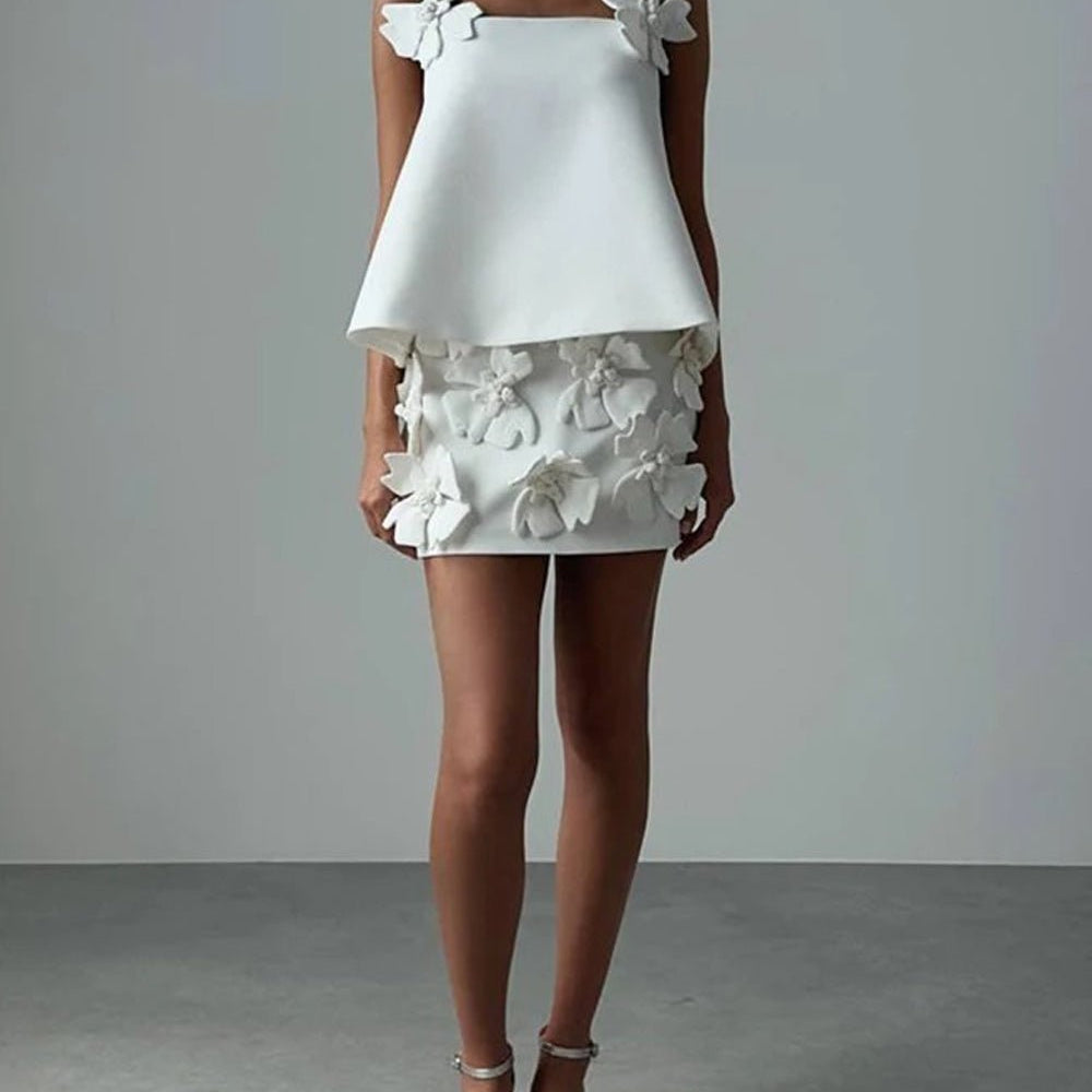 Adriya Sleeveless Skirt & Top Set - Fashion Pov