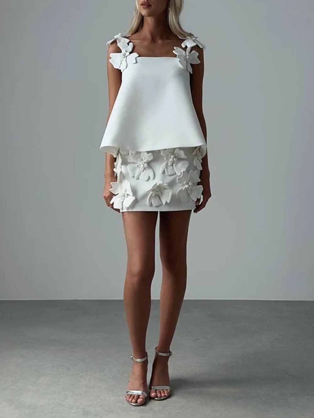 Adriya Sleeveless Skirt & Top Set - Fashion Pov