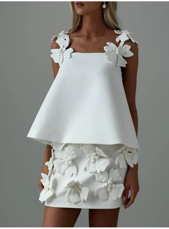Adriya Sleeveless Skirt & Top Set - Fashion Pov