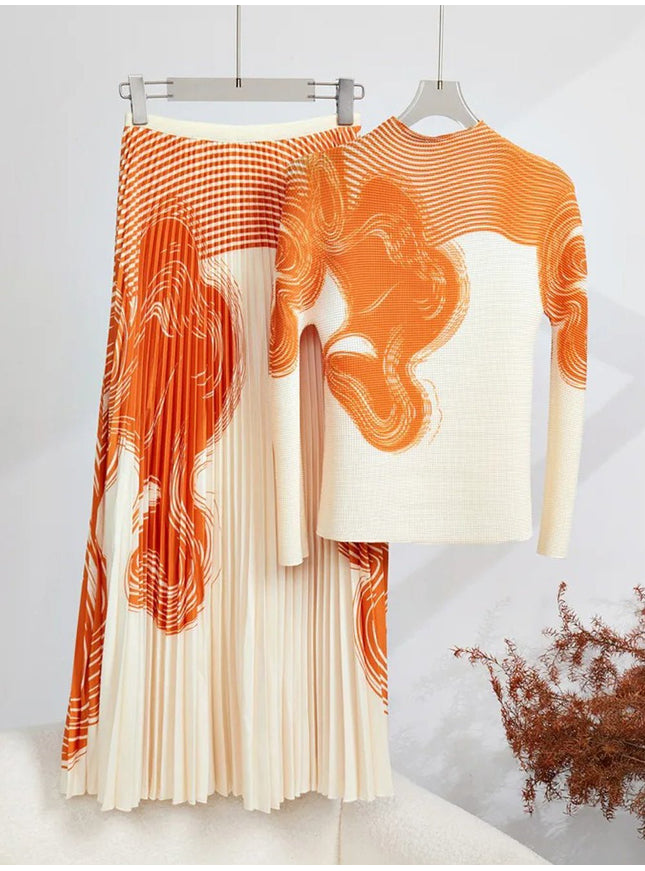 Adunola Pullover Skirt & Shirt Set - Fashion Pov