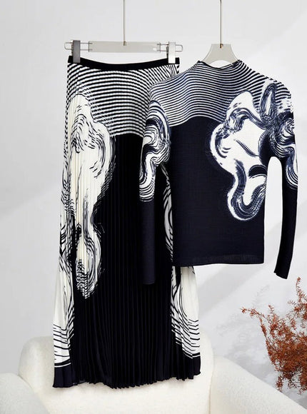Adunola Pullover Skirt & Shirt Set - Fashion Pov
