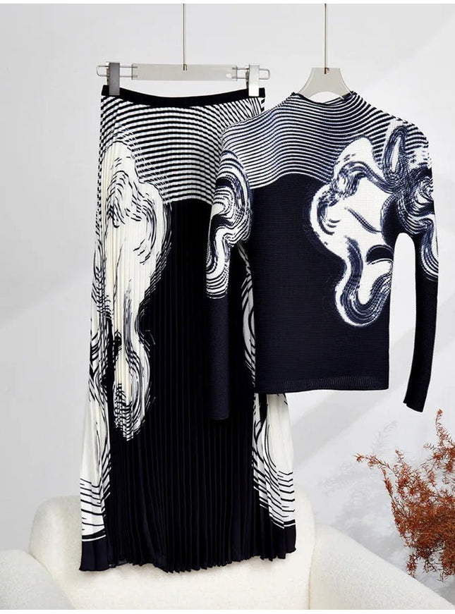 Adunola Pullover Skirt & Shirt Set - Fashion Pov