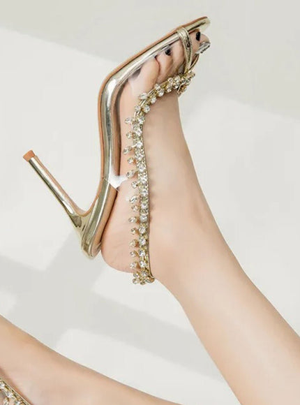 Alani Crystal Tassel High heel Shoe - Fashion Pov